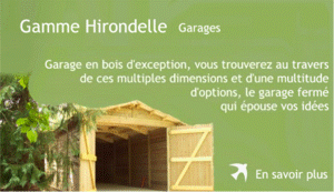 Garage fermé en bois hirondelle