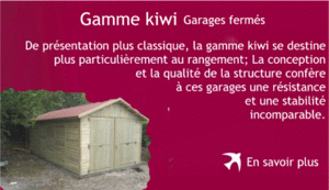 Garage fermé en bois kiwi