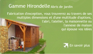 abri de jardin en bois hirondelle