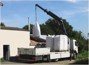 Camion bois déchiqueté