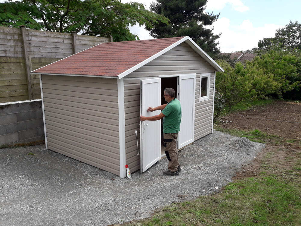 abri de jardin 12m pvc ossature bois 4m17x2m85