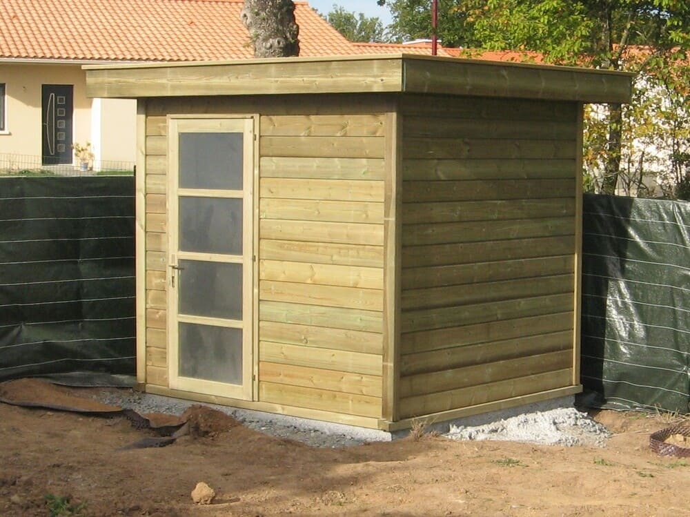 abri de jardin 5m bois trait 2m31x2m08