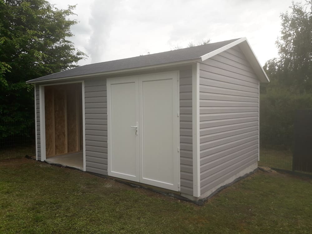 abri de jardin avec bucher sans entretien 15m