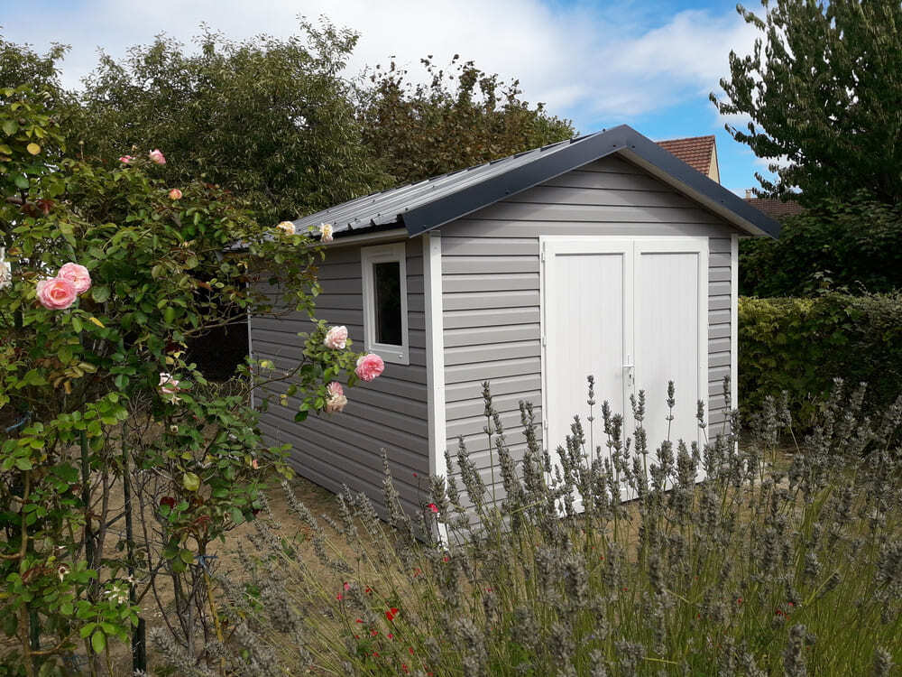 abri de jardin avec couverture bac acier 2m97x3m65