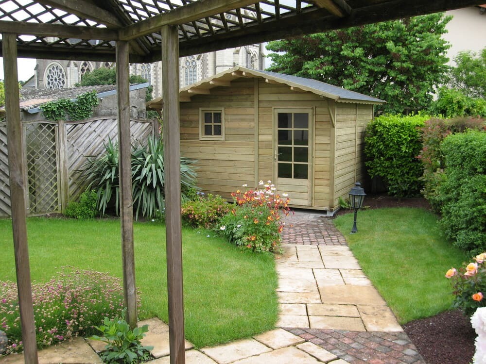 abri de jardin bois trait 12m 3m66x3m11