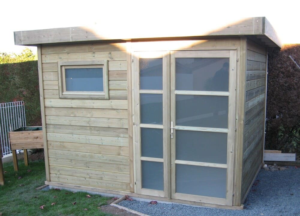 abri de jardin bois trait 3m17x2m08