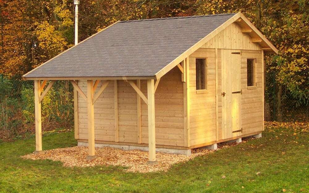 abri de jardin + bucher 3m19x2m68