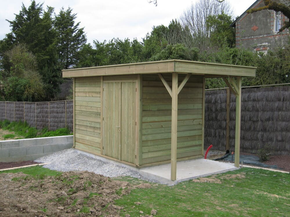 abri de jardin contemporain 3m17x2m08+bucher
