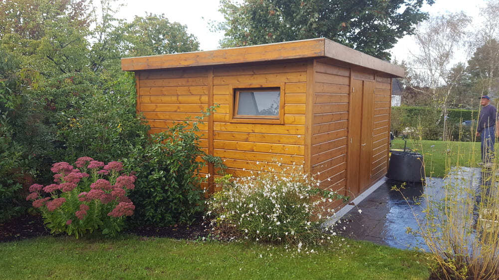 abri de jardin moderne 15m bois 4m71x3m11