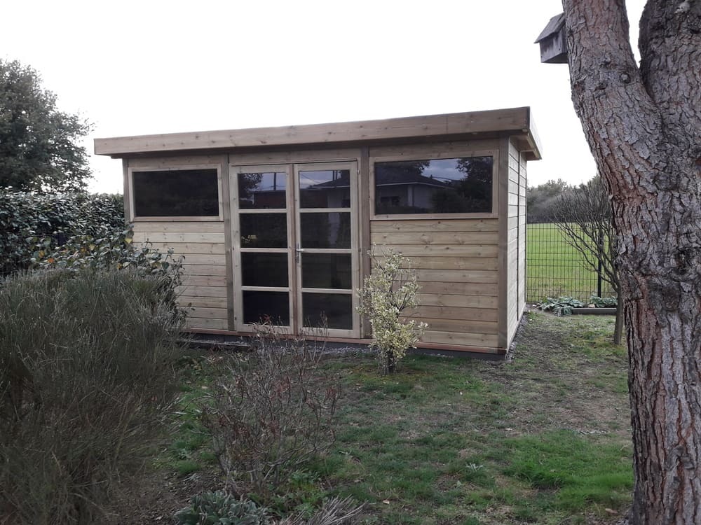 abri de jardin toit plat 15m 4m71x3m11