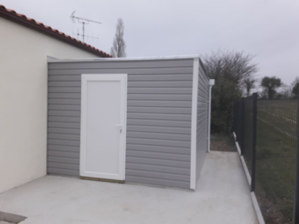 abri de jardin toit plat epdm accol 2m97x4m05