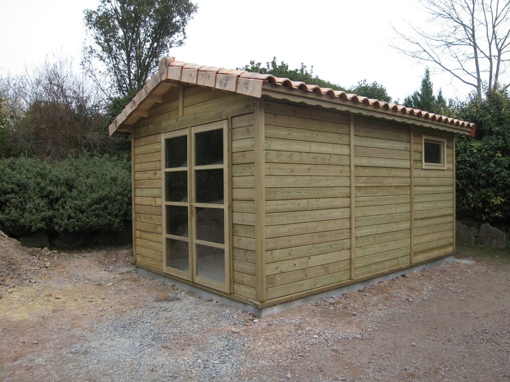 annexes de jardin 15m2 couverture tuile 3m17x4m63