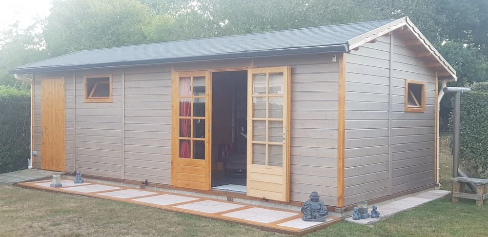 annexes de jardin bois 28m 3m66x7m67