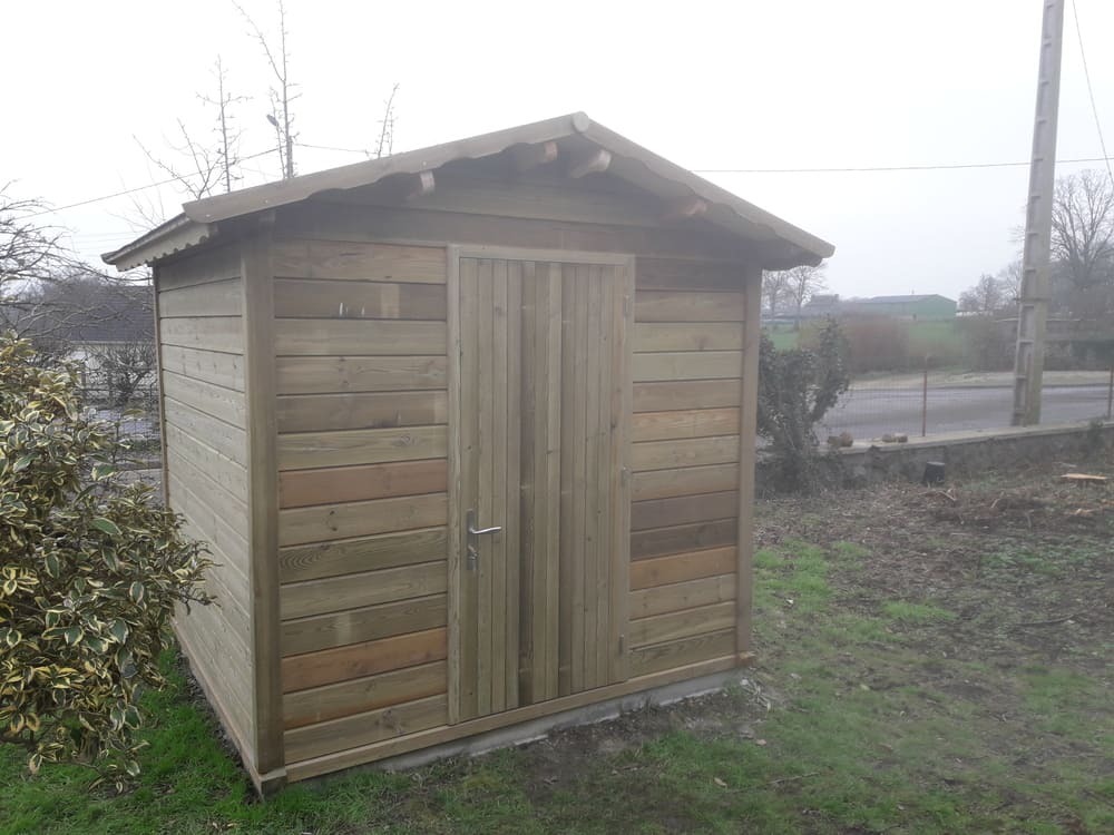 cabanon de jardin 5m bois trait 2m31x2m08