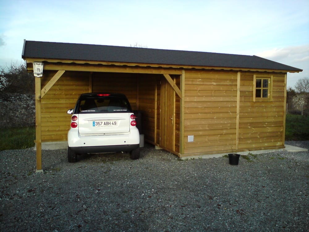 carport + abri 3m17x3m11+auvent 3m04