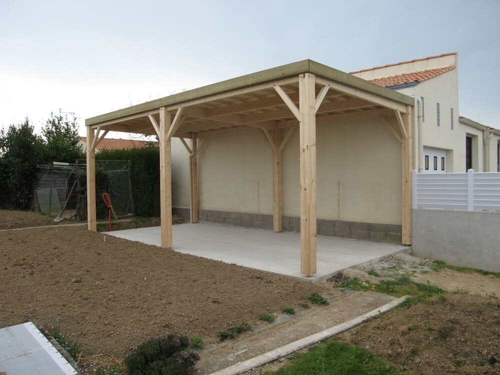 carport camping car toit plat epdm 4m00x8m00