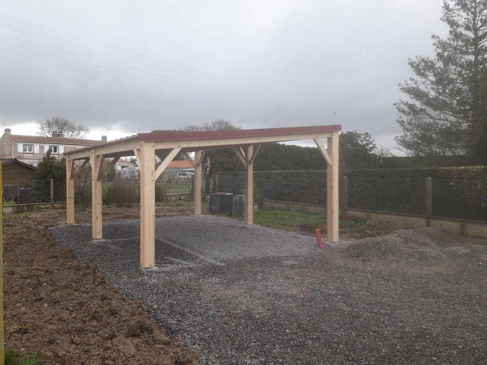 carport couverture bac acier 40m, 5m00x8m00