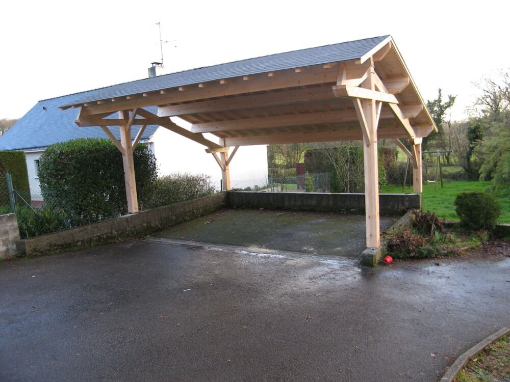carport double 20m emprise au sol