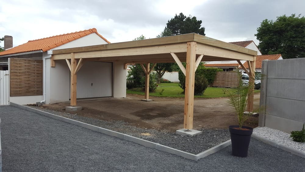 carport double bois 5m00x8m00