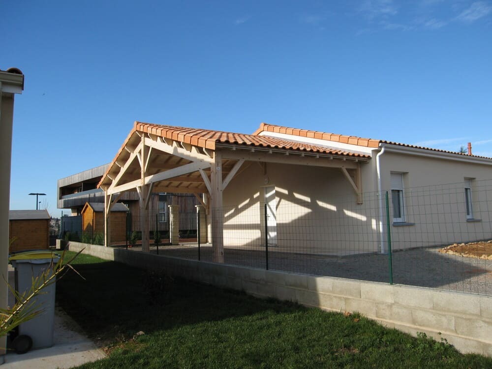 carport prau 40m accol couverture tuile 9m00x4m65