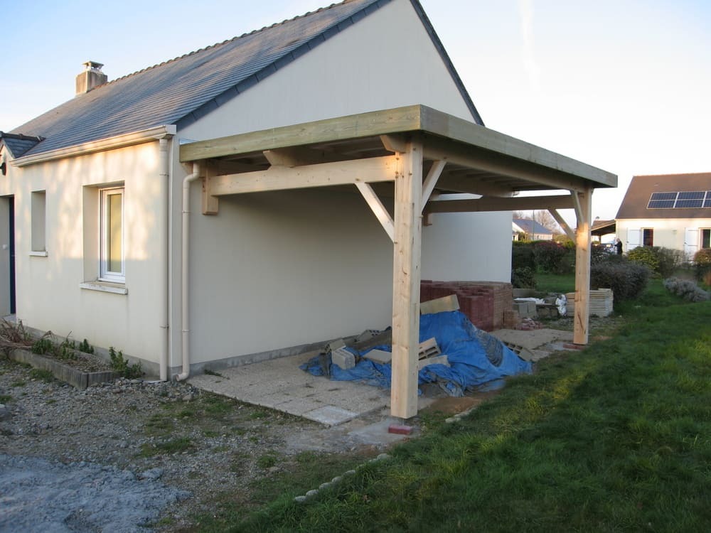 carport toit plat epdm 3m00x5m00