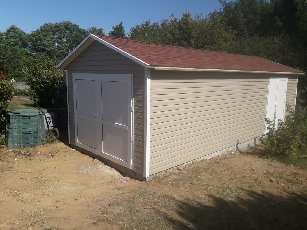 garage 20m prfabriqu bois et pvc