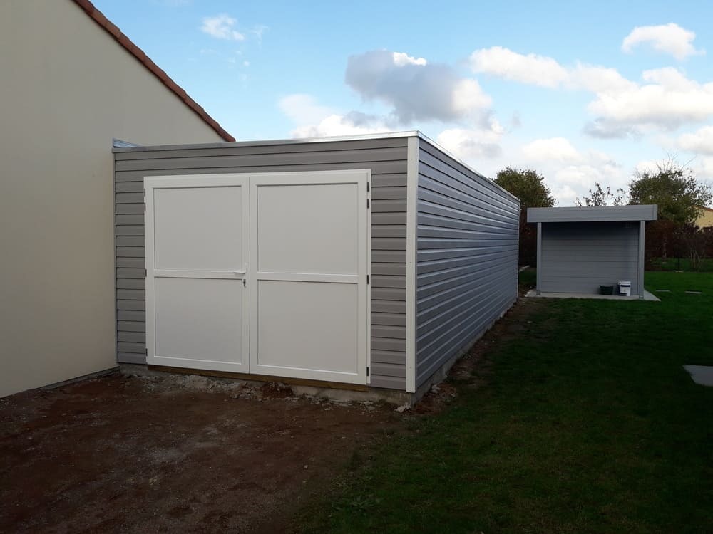 garage 30m toit plat epdm sans entretien 3m37x9m25