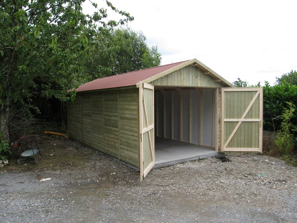 garage bois 20m 3m19x6m34
