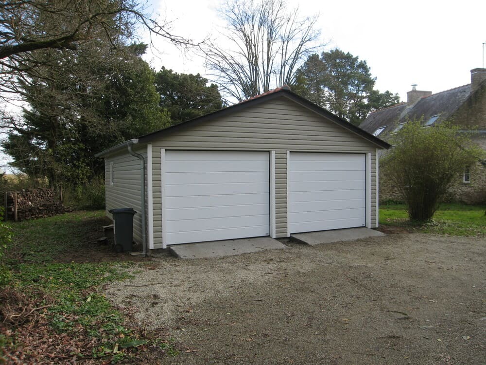 garage double 36m couverture ardoise 6m17x6m05