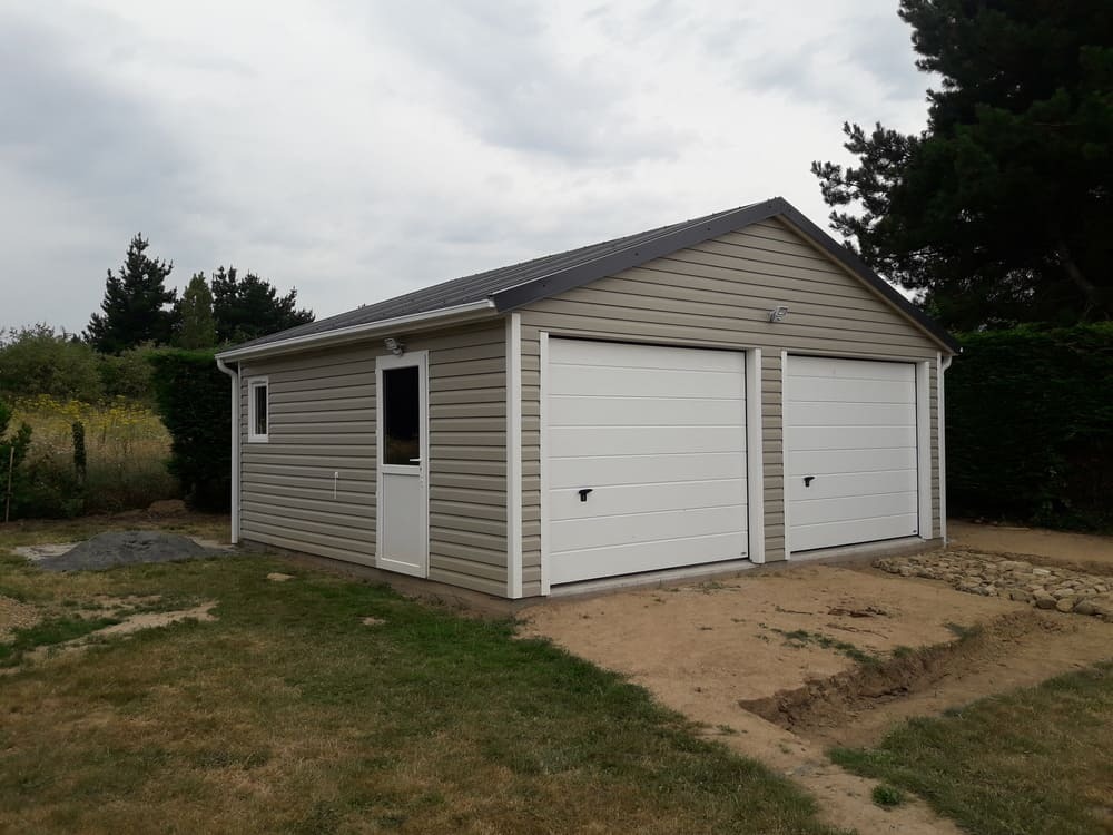 garage double prfabrique 40m couverture bac acier 6m17x6m05