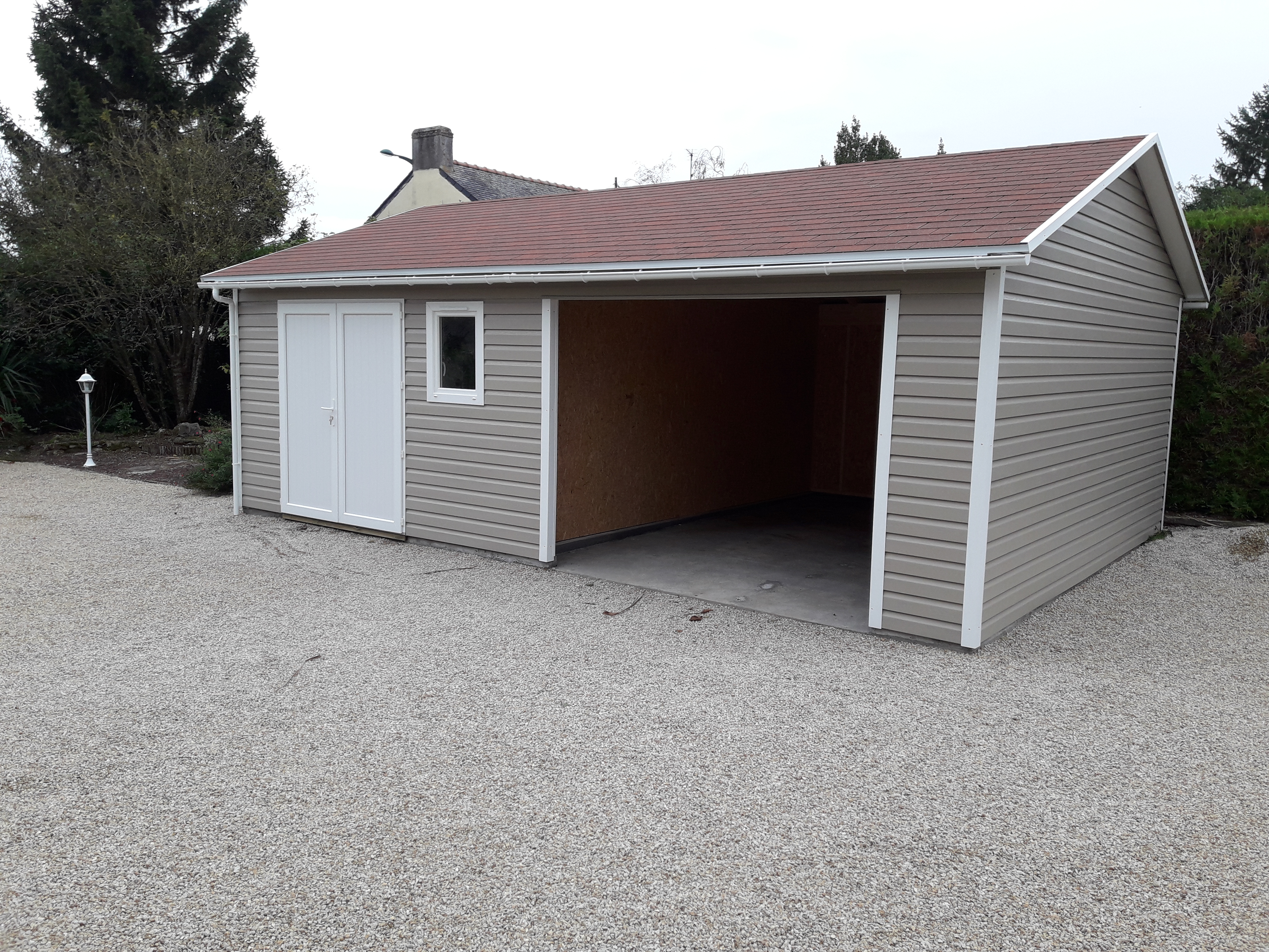 garage voiture + auvent 497x725