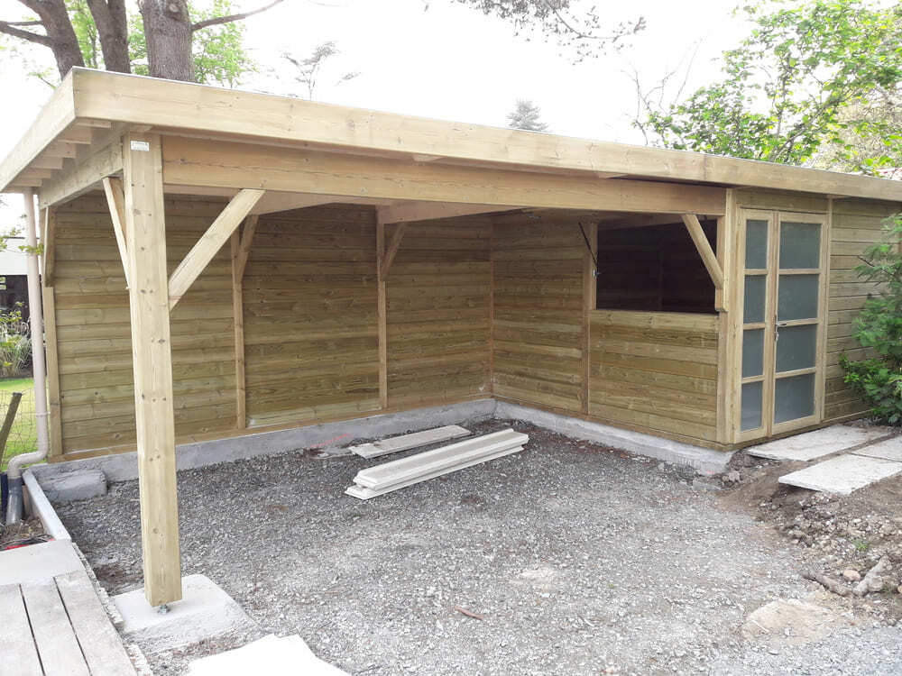 pool-house piscine + bar 24m 3m17x3m11+auvent 4m56