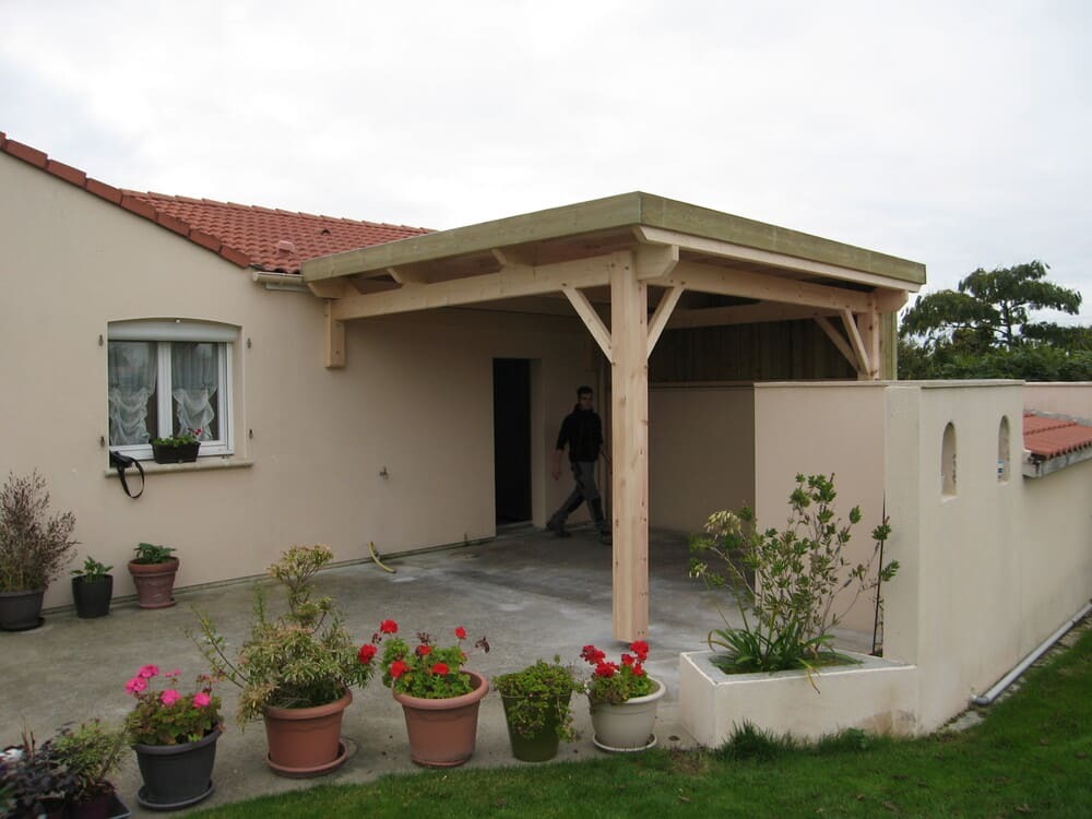 prau toit plat accol  la maison 3m79x3m90