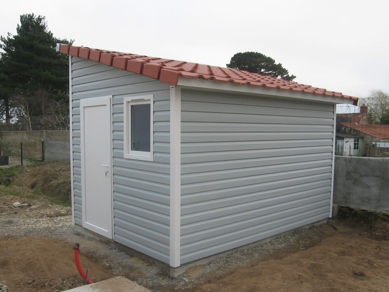 abri de jardin 1 pente couvert en tuile 2m97x3m65