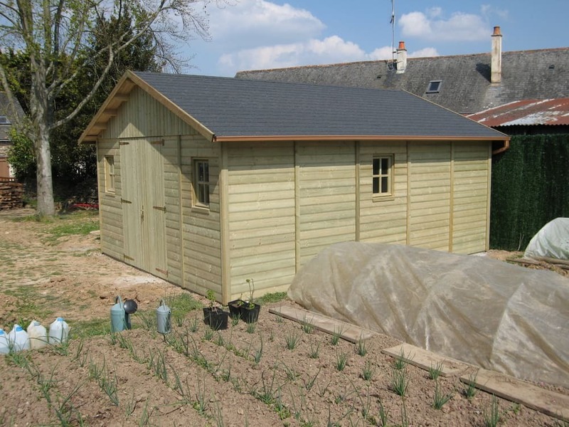 abri de jardin 22m en bois trait 4m24x5m29