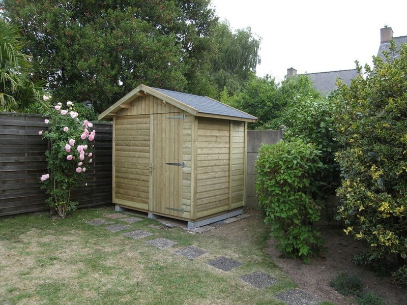abri de jardin 3.5m en bois trait 2m14x1m63