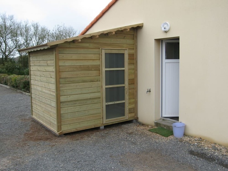 abri de jardin 5m accol en bois trait