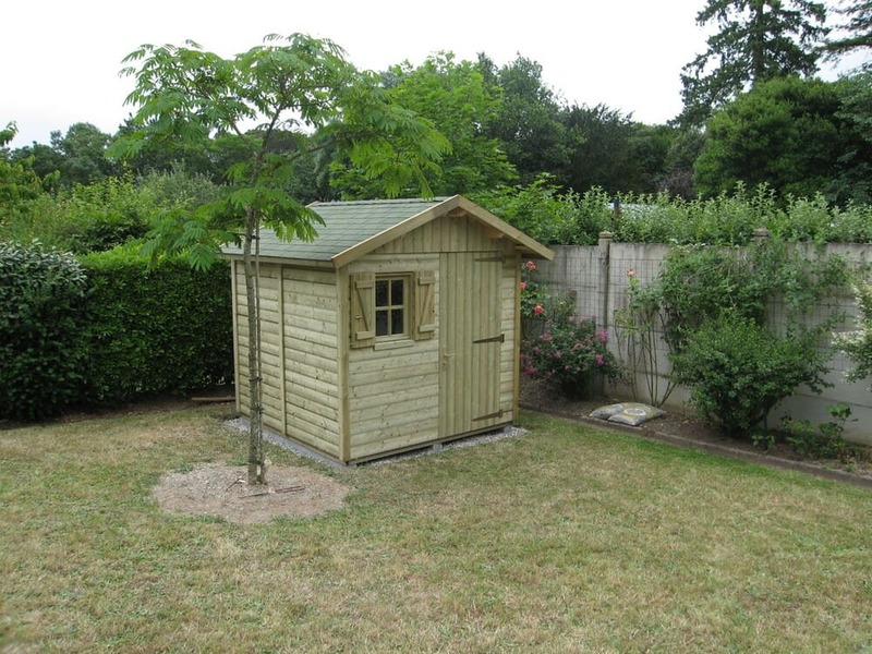 abri de jardin 5m bois trait 2m14x2m14