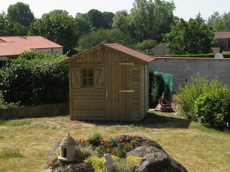 abri de jardin 5m en bois trait et ossature 2m14x2m14