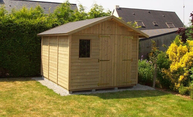 abri de jardin 9m sur plancher bois 3m19x3m19