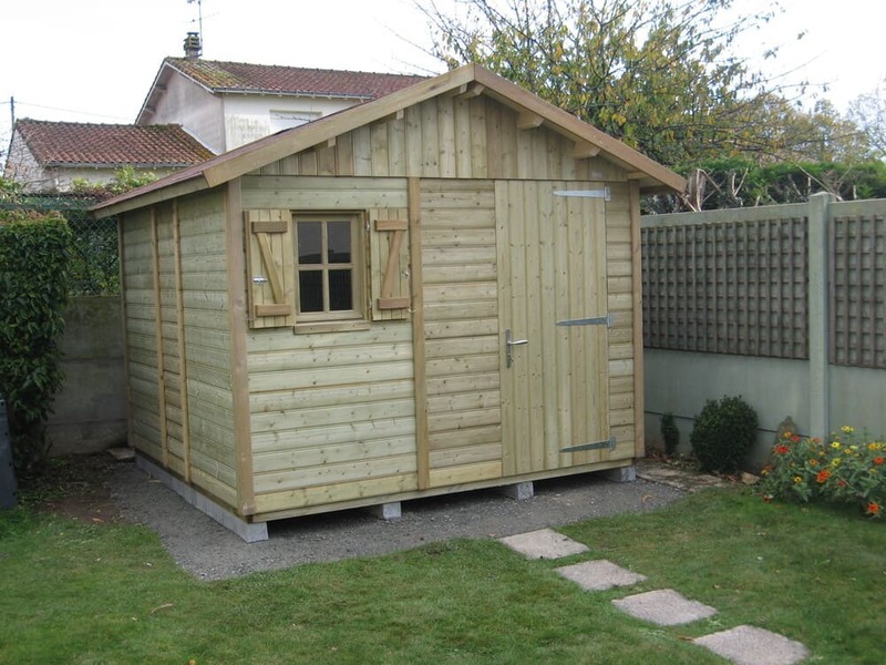 abri de jardin avec plancher bois 7m