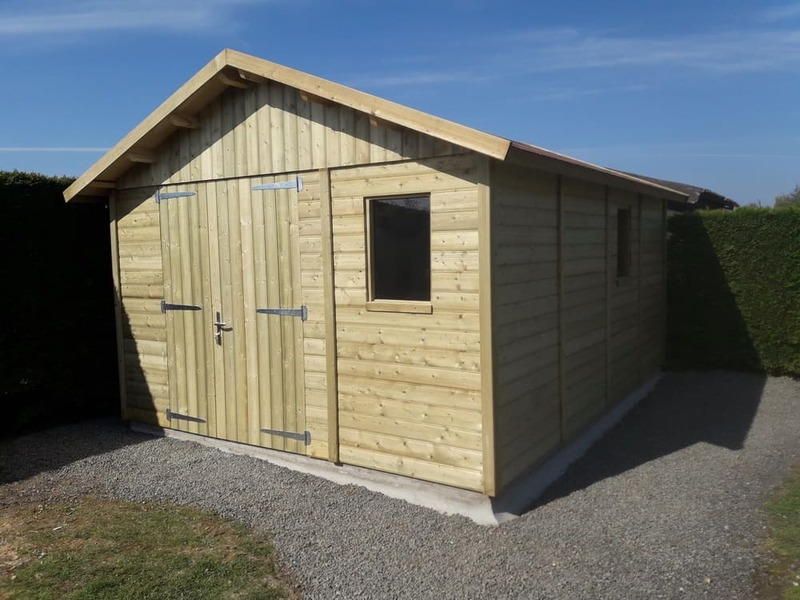 abri de jardin bois trait 13.5m 3m19x4m24