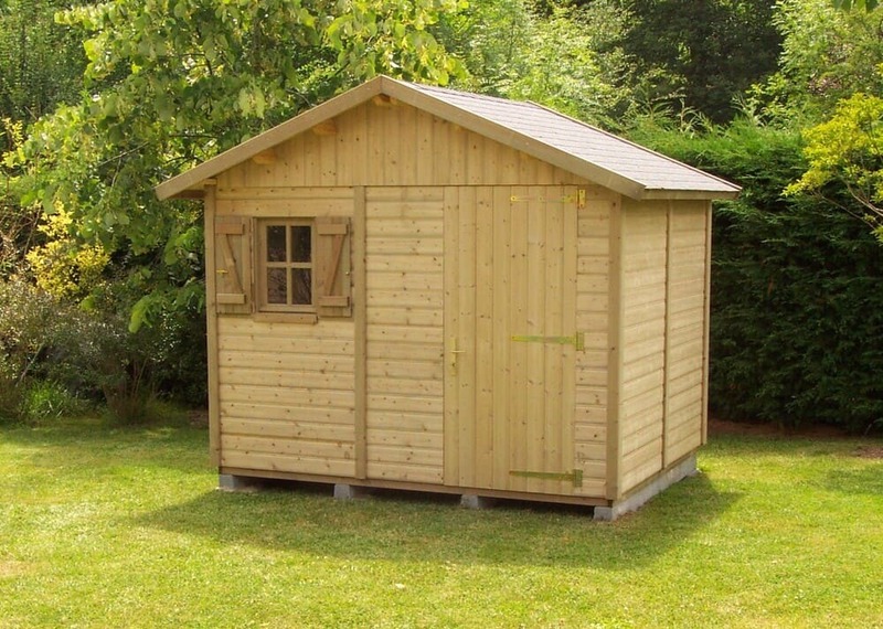 abri de jardin bois trait 2m68x2m14
