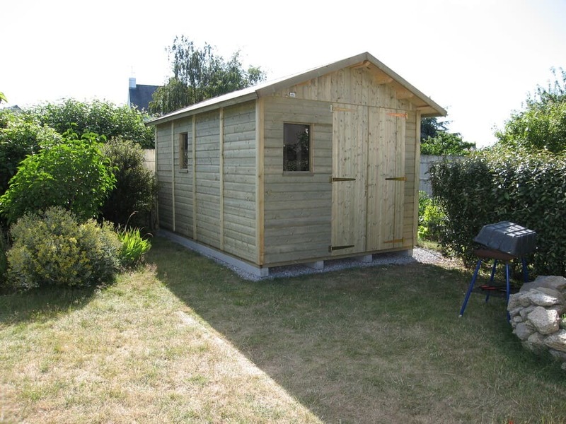 abri de jardin bois trait 2m68x4m24