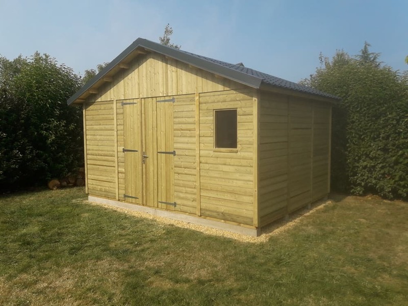 abri de jardin couverture bac acier 15m