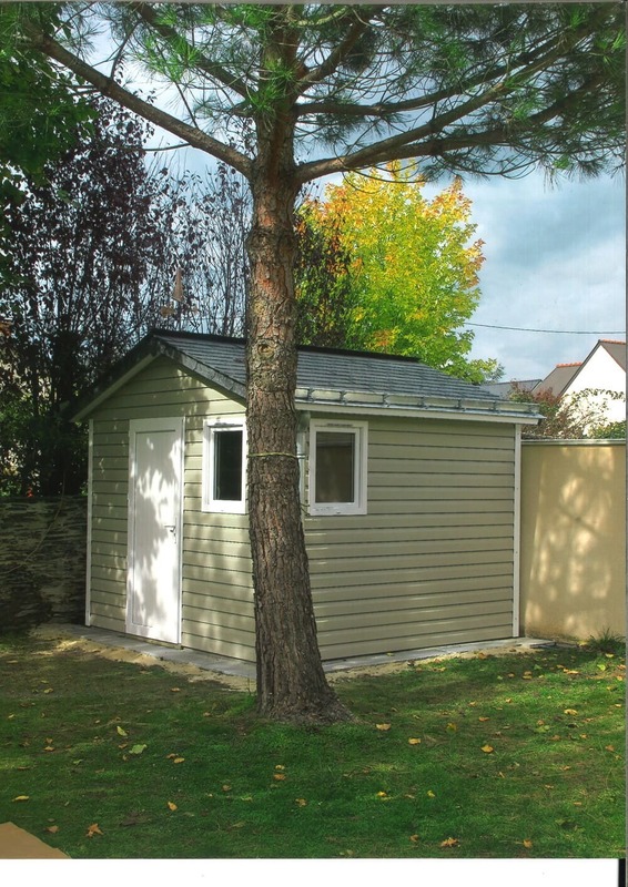 abri de jardin couverture en ardoise 2m57x2m45