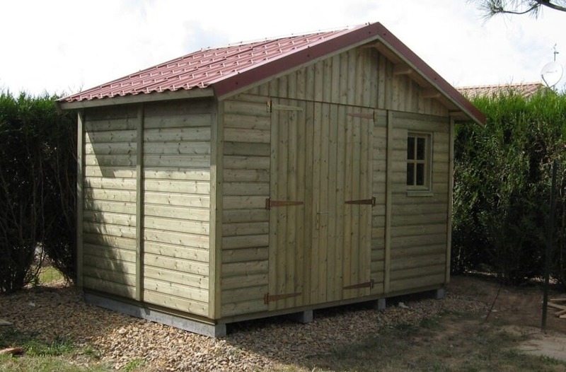 abri de jardin couverture tuile mtallique 3m19x2m14