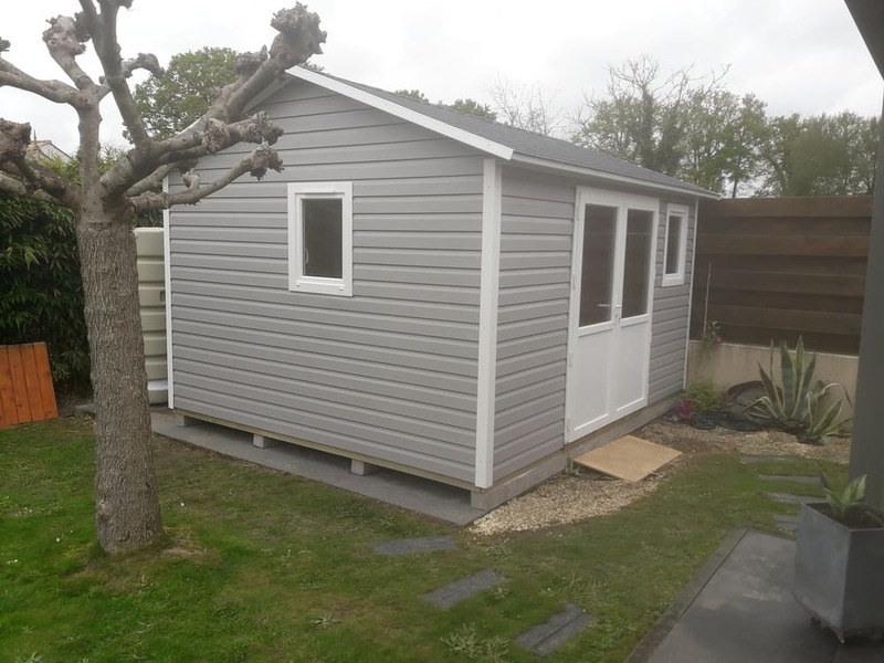 abri de jardin pvc ossature bois 3m37x4m05