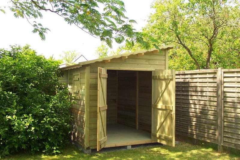abri de jardin trait  coeur 2m31x3m11 porte tierce 1m30