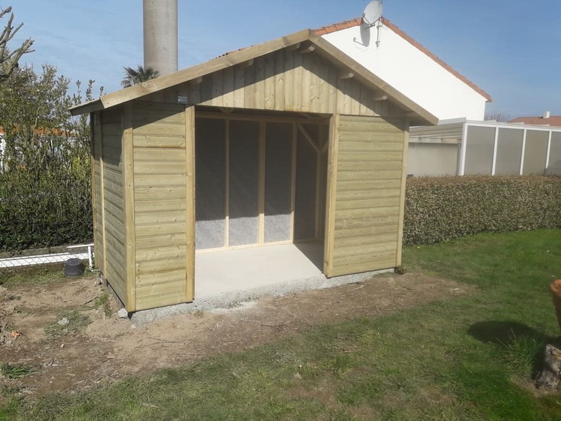 bucher 5mcapacit 9m3 en bois trait 3m19x1m63